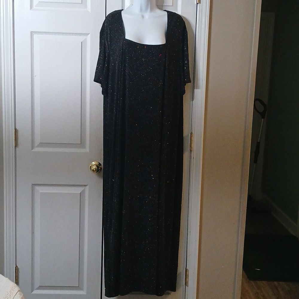 Delta Burke Collection vintage full length stretch sparkle dress  Sz  4X  NWOT